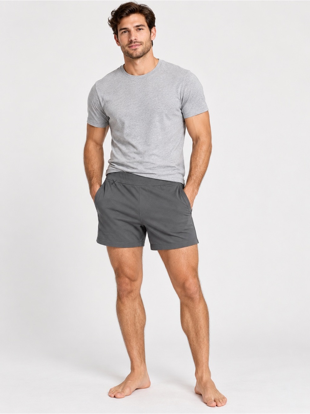 CUTS Men’s Gray Performance Athletic Shorts Size Medium Stretch Pull-On